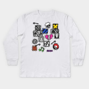 Pretty In Punk Patches Kids Long Sleeve T-Shirt